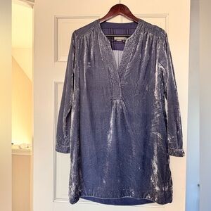 Anthropologie Velvet Tunic Dress with Pockets